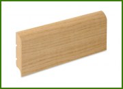 MDF skirting board veneered with oak veneer unpainted 80 * 16 R20 PLUS - moisture resistant